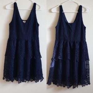 Franchesca | Navy Blue Alga Dress Sleeveless